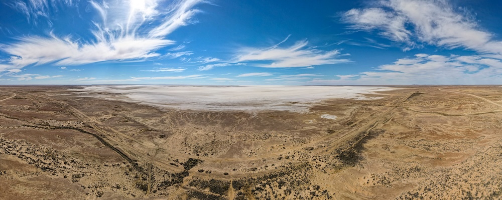 Aerial Photo of South Lake Eyre (dried Outback Lake)